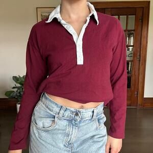 Gap cotton burgundy rugby